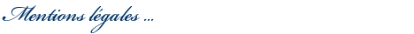 Mentions légales
